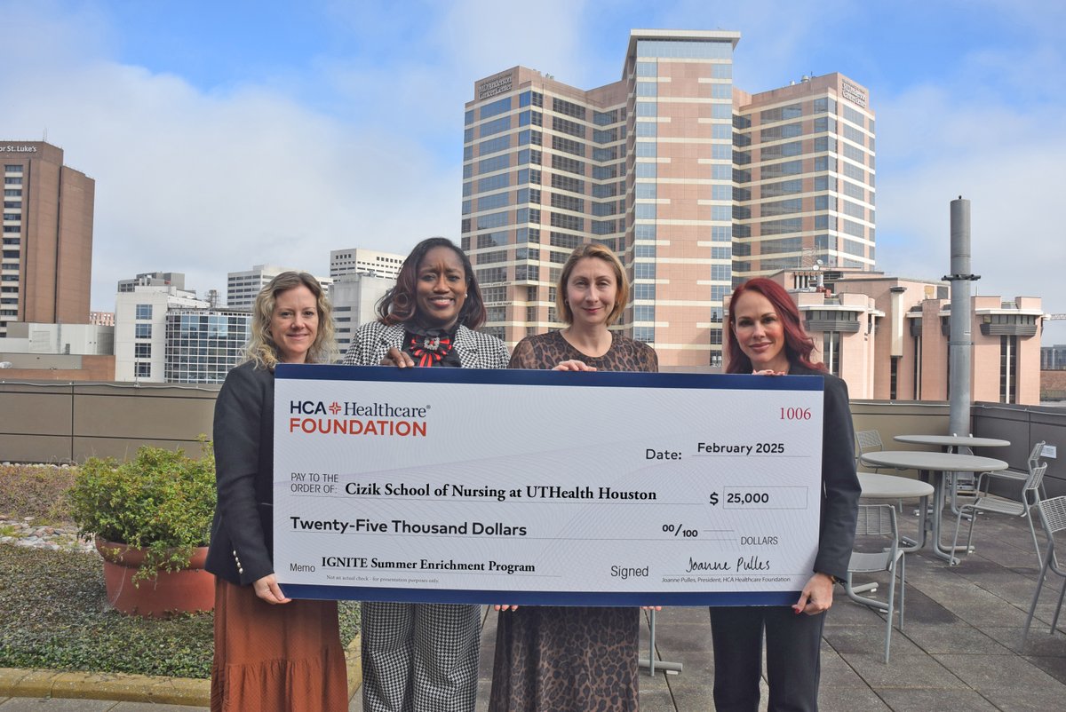 HCA Houston Healthcare (@hcahouston) on Twitter photo #HCANursing The <a href="/HCAhealthcare/">HCA Healthcare</a> Foundation Healthier Tomorrow Fund has awarded a $25,000 Partnership Cultivation Grant to Cizik School of Nursing at <a href="/UTHealthHouston/">UTHealth Houston</a> to support the IGNITE Nursing™ program. Learn more - short.url/aBcXyZ #HCANursing The <a href="/HCAhealthcare/">HCA Healthcare</a> Foundation Healthier Tomorrow Fund has awarded a $25,000 Partnership Cultivation Grant to Cizik School of Nursing at <a href="/UTHealthHouston/">UTHealth Houston</a> to support the IGNITE Nursing™ program. Learn more - short.url/aBcXyZ