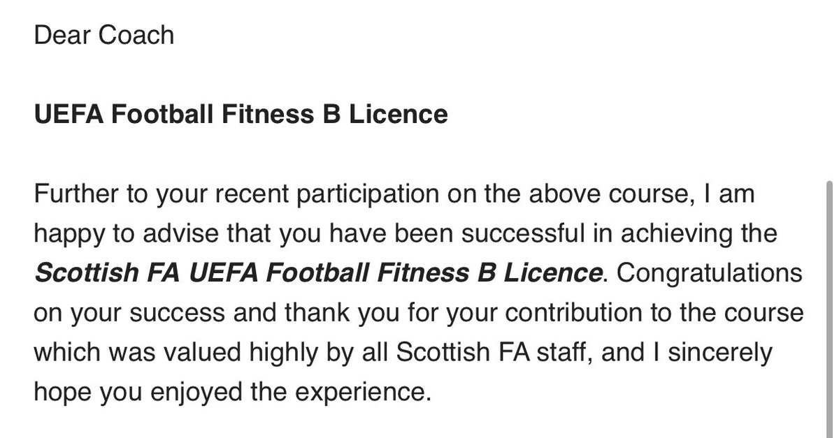 murrayscott_'s tweet image. Proud to have obtained my Scottish FA UEFA Football Fitness B Licence! A challenging but rewarding course that’s certainly made me a better practitioner.
Huge thanks to @AberdeenFC, @AberdeenWomen and all who supported me along the way.
💪🏼⚽️🔴
#SFACoachEd #Learning