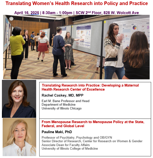 UIC_CRWG's tweet image. 7th Annual UIC Women’s Health Research Day

Call for Abstracts for Oral and Poster Presentations / Registration is Free:

chicago.medicine.uic.edu/events/7th-ann…

Questions? Please contact Willow Alber-Martin at walber3@uic.edu

#UIC #UICnews #ThisIsUIC #UICCOM #UIHEALTH  @UICCSI #UICGSC