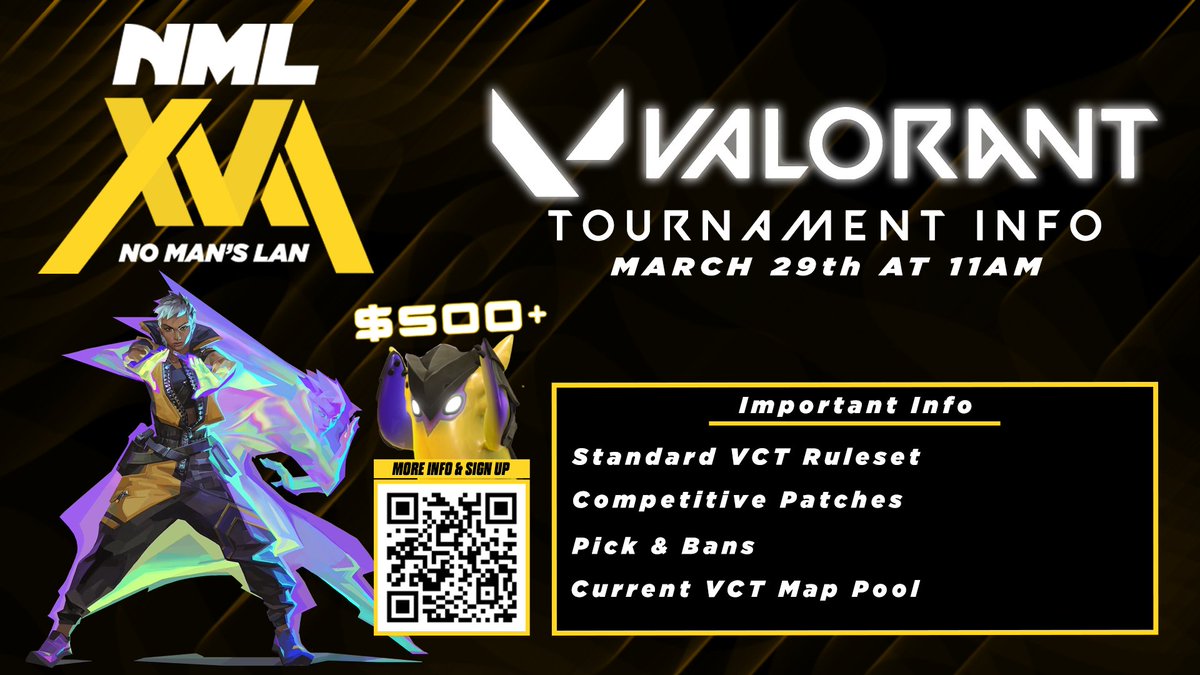 More than just frags and highlight reel moments. Forge friendships, rivalries, and other unforgettable moments at the No Man's LAN XVII VALORANT tourney.

Info &amp; registration ⬇️

🔗start.gg/nomanslan17
#NML2025