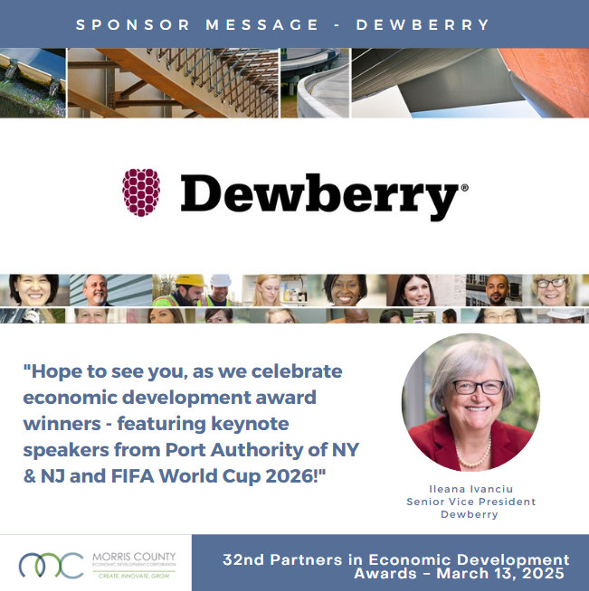 Connect with <a href="/TheDewberryWay/">Dewberry</a> at this Thursday's award ceremony for the 32nd Annual Partners in Economic Development Awards! Dewberry is a generous sponsor of this event and are a nationwide firm of planning, design, and construction professionals. 

zurl.co/UtIAD