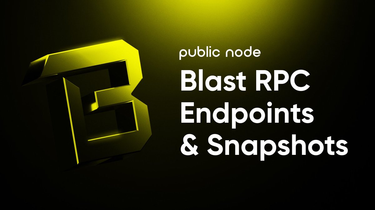 Announcing <a href="/blast/">Blast</a> mainnet Zero-Cost, Fast &amp; Reliable RPC endpoints &amp; #Snapshots on our #PublicNode platform – brought to you by #Allnodes  💥

Build with us: blast.publicnode.com