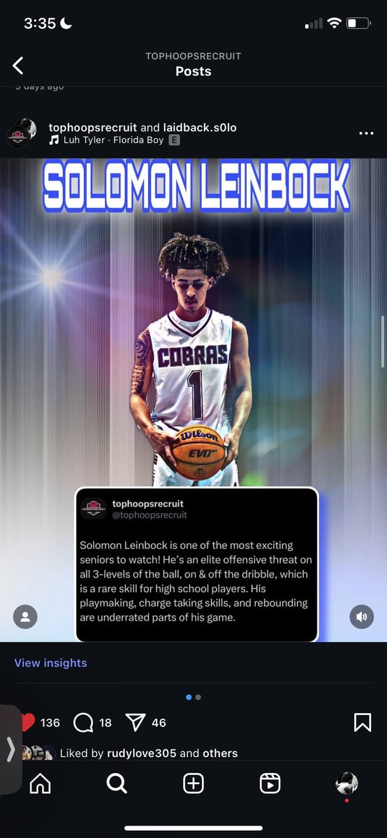 laidbacksolo's tweet image. Solomon Leinbock | Top Recruit uncommitted 
6,3 
165
C/o 25 
Combo Guard
instagram.com/p/DG349vMyiDt/…