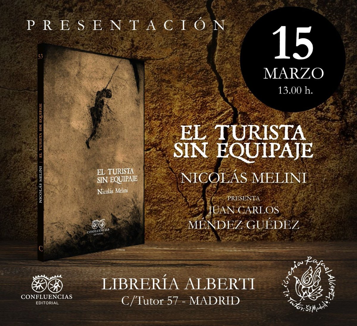 #novela #novedad <a href="/mendezguedez/">J.C Méndez Guédez</a> <a href="/MeliniCoLaPalma/">Nicolás Melini</a> <a href="/LibreriaAlberti/">Librería Alberti</a> <a href="/Confluencias1/">Confluencias Editorial</a>