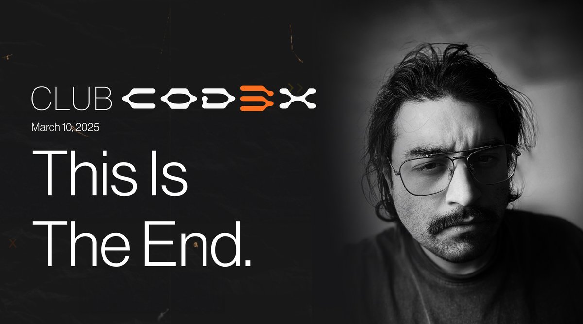 Cod3xOrg's tweet photo. A bear market encroaches? 

Are we but another casualty?

Join us today for the final Club Cod3x today at 4 PM EST / 8 PM UTC.

Streaming on X and YouTube. https://t.co/M0iNBVcxcb