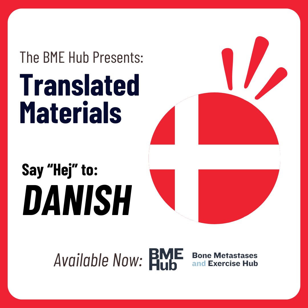 Cancer Exercise & Physiotherapy Lab (@cepl_ubc) on Twitter photo Translated materials are now available in Danish on the BME Hub! Explore the resources at cancerexercise.med.ubc.ca/bmehub/ #BMEhub #bonemetastasis
<a href="/KLCampbellPhD/">Kristin Campbell, PhD</a> Translated materials are now available in Danish on the BME Hub! Explore the resources at cancerexercise.med.ubc.ca/bmehub/ #BMEhub #bonemetastasis
<a href="/KLCampbellPhD/">Kristin Campbell, PhD</a>