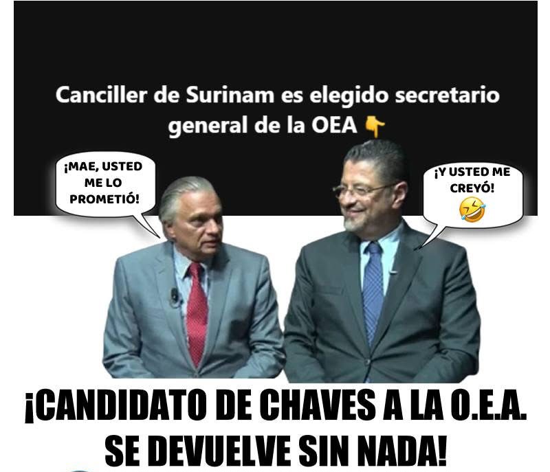 Otro fracaso más de este par y otro color para Costa Rica por ineptitud, impericia y falta de aplomos.