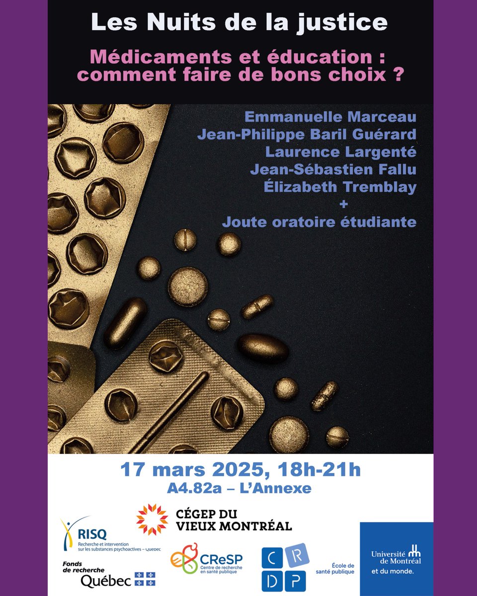 L'usage de médicaments dans la communauté étudiante : un phénomène digne d’intérêt !

Certaines personnes étudiantes se tourneraient vers des médicaments pour rester éveillées plus longtemps et « maximiser » leur productivité.

C’est gratuit et ça promet !