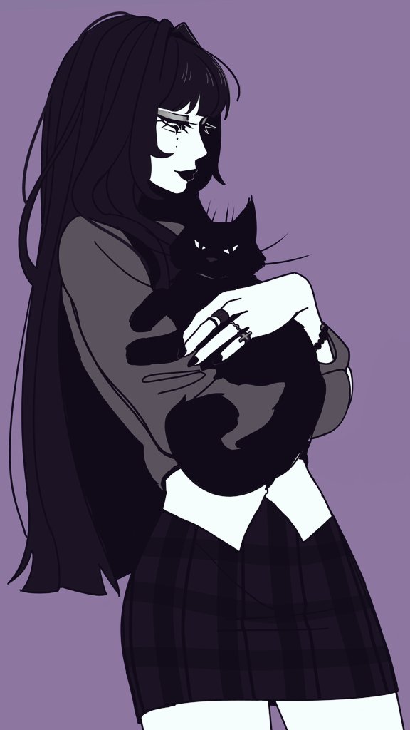 kaikitanart's tweet image. My #goth #OC Kira and her cat Behemoth
It&apos;s hilarious