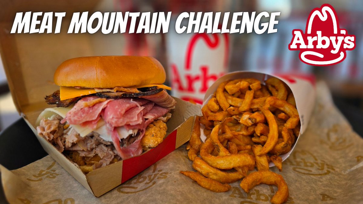 youtu.be/y7fOXLOG5YU
 I asked what was the biggest item <a href="/Arbys/">Arby's</a> sold and they said they had a secret menu item called the Meat Mountain.  Of course I said yes and added curly fries.
#Arbys #MeatMountain #FoodChakllenge #Dexter #Missouri #DaGarbageDisposal