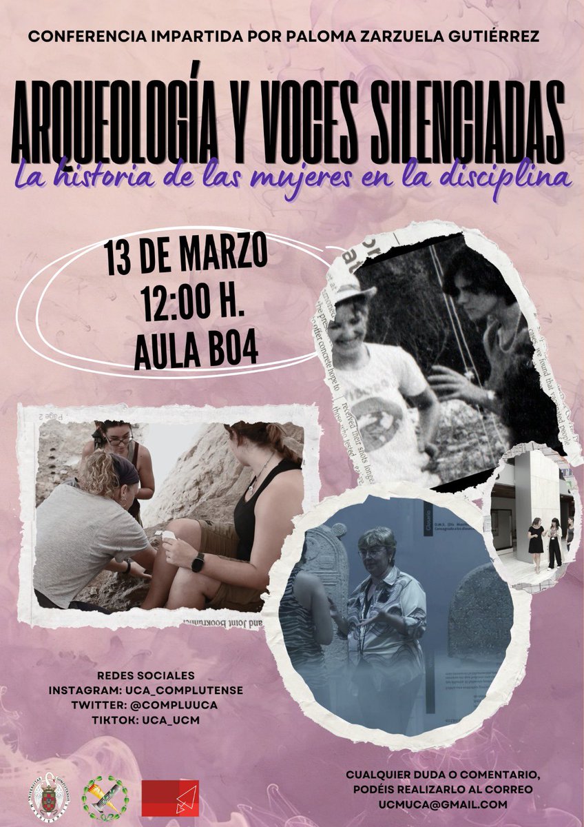 Buenas noches! Os recordamos que este jueves tendrá lugar la conferencia de Paloma Zarzuela. Ha cambiado el aula, ahora es la B-04.

Os esperamos a tod@s!!🤠⛏️