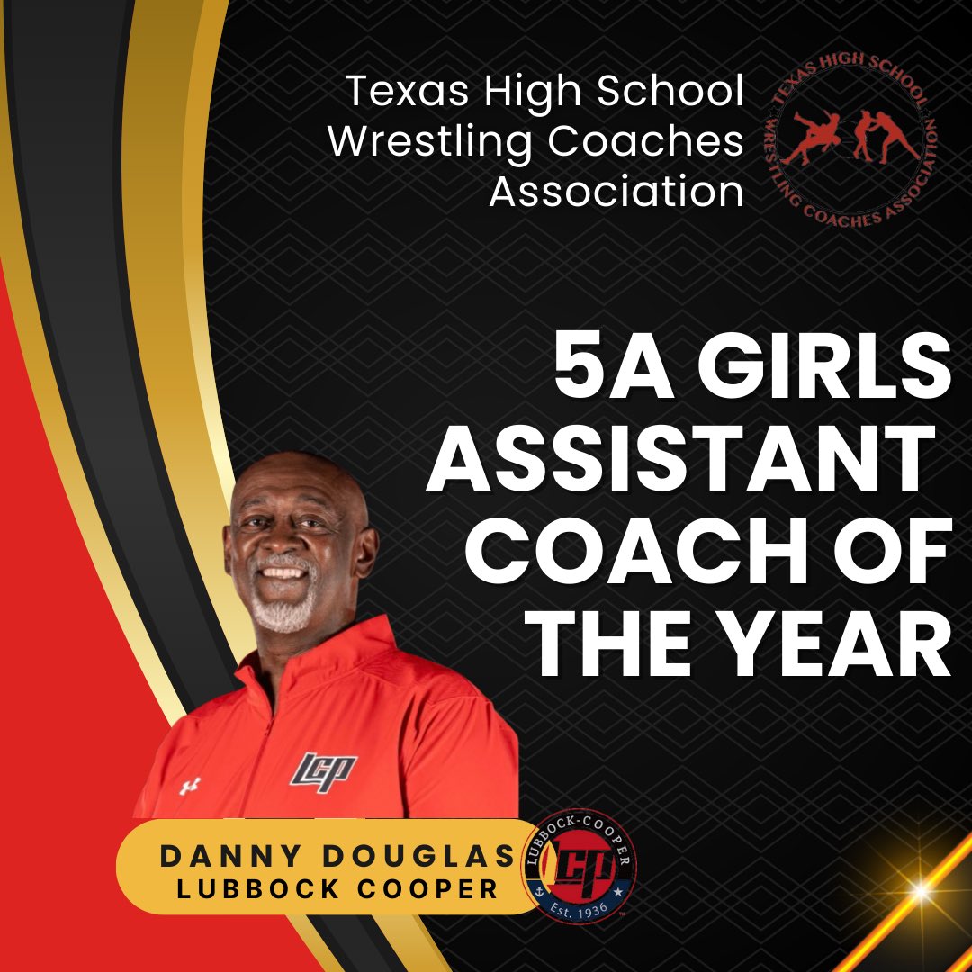 THSWCA (@thswca) on Twitter photo Congratulations to the <a href="/THSWCA/">THSWCA</a> 5A Girls Assistant Coach of the Year DANNY DOUGLAS (LUBBOCK COOPER)!
@LubbockAJ_HS <a href="/WrestlingTexas/">Texas Wrestling</a> <a href="/jmabb16/">AJ Martinez</a> <a href="/SBLiveTX/">Texas High School On SI</a> <a href="/LcpWrestling/">LCP Wrestling</a> Congratulations to the <a href="/THSWCA/">THSWCA</a> 5A Girls Assistant Coach of the Year DANNY DOUGLAS (LUBBOCK COOPER)!
@LubbockAJ_HS <a href="/WrestlingTexas/">Texas Wrestling</a> <a href="/jmabb16/">AJ Martinez</a> <a href="/SBLiveTX/">Texas High School On SI</a> <a href="/LcpWrestling/">LCP Wrestling</a>