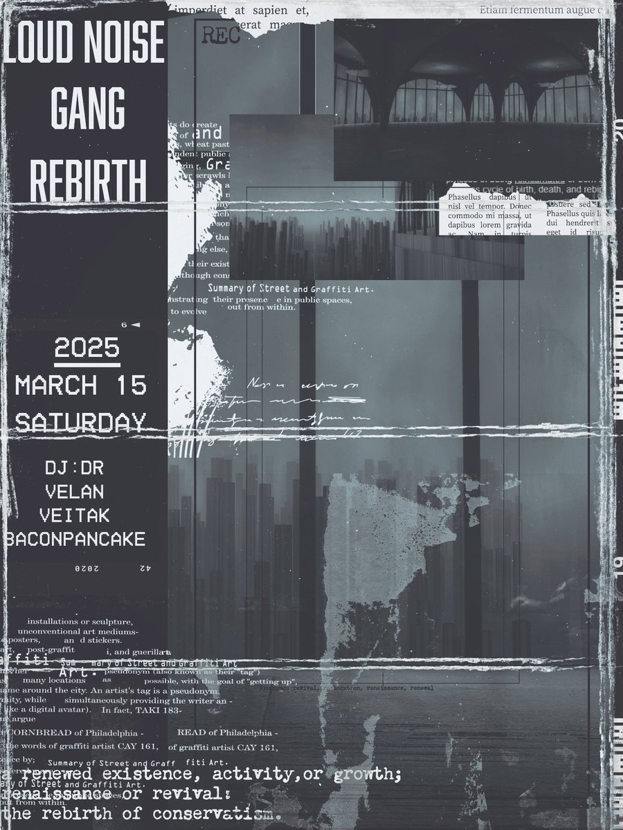 LOUD NOISE GANG x [RE]BIRTH,,

MARCH 15

DOORS: 9:45PM EST

10:00PM <a href="/DrewRoses2/">DrewRoses</a> 
10:45PM <a href="/velanmusic/">VELAN</a> 
11:30PM <a href="/Veitak_/">✧VEITAK✧</a> 
12:15AM <a href="/BaconPancake62/">BaconPancake</a>

JOIN THE GROUPS:  REBRTH.2629 &amp; NOISE.4955

EMBRACE,,
SUBMERGE,,
BE LOUD,,

poster <a href="/Faerie_vr/">Faerie</a>