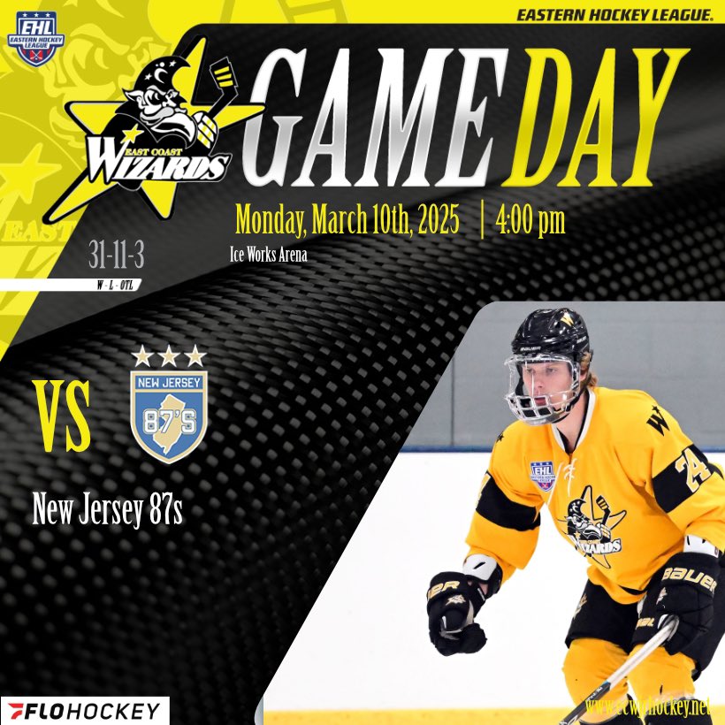 Game 46/46 🔜

🆚 <a href="/NJ87sEHL/">NJ 87’s 🏆🏆🏆🏆🏆</a> 
🏟️ Ice Works Arena (Aston, PA)
⏰ 4:00 PM
📺 <a href="/FloHockey/">FloHockey</a>

#BringTheMagic | #EShow