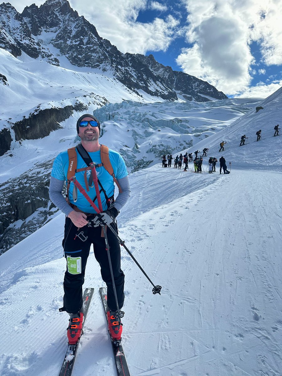 Back to the cold: took part in a little ski touring race in Chamonix just after getting back from Cairo. 🥶