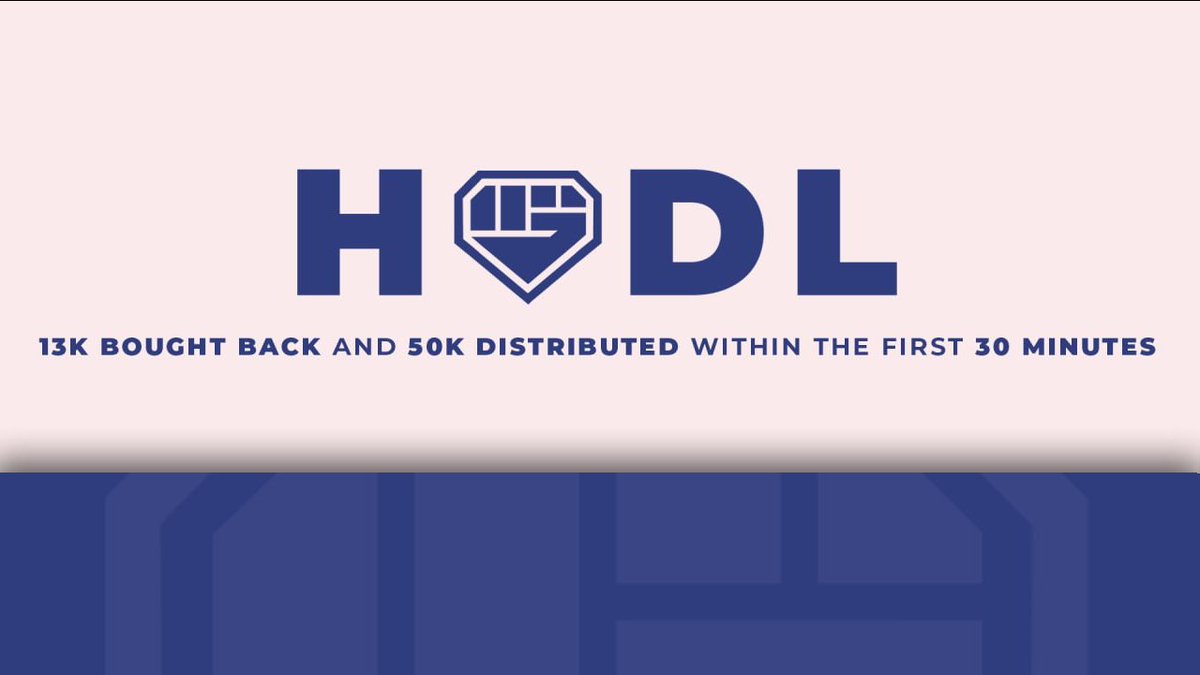 $13k bought back and $50k distributed within the first 30 minutes of launch  💎✊ $HODL