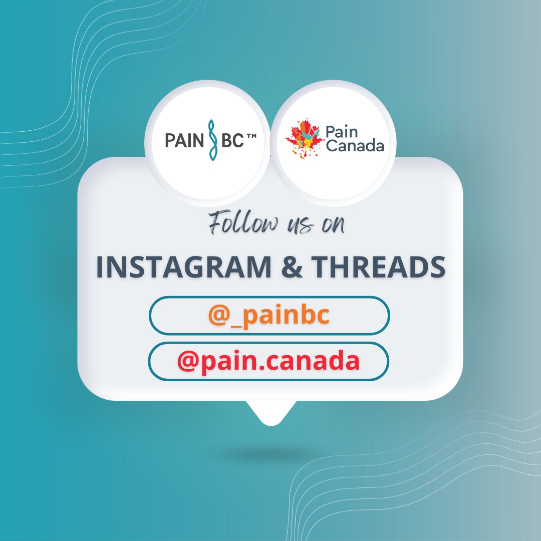 📢 Exciting news! Pain Canada is now on Instagram &amp; Threads! 🎉 Follow us <a href="/pain/">PAIN</a>.canada for expert pain management tips, inspiring stories, community support, and the latest updates on our programs and advocacy efforts.