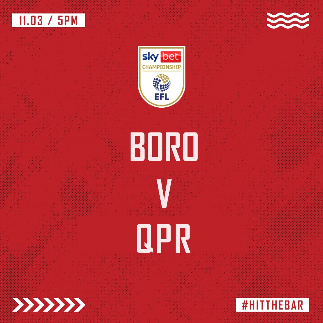 #HitTheBar tomorrow from 5PM for <a href="/Boro/">Middlesbrough FC</a> v <a href="/QPR/">QPR FC</a> ⚽️ 

We will be open before and after the match as usual! 🍺 

1 Bridge Street East.

#UTB