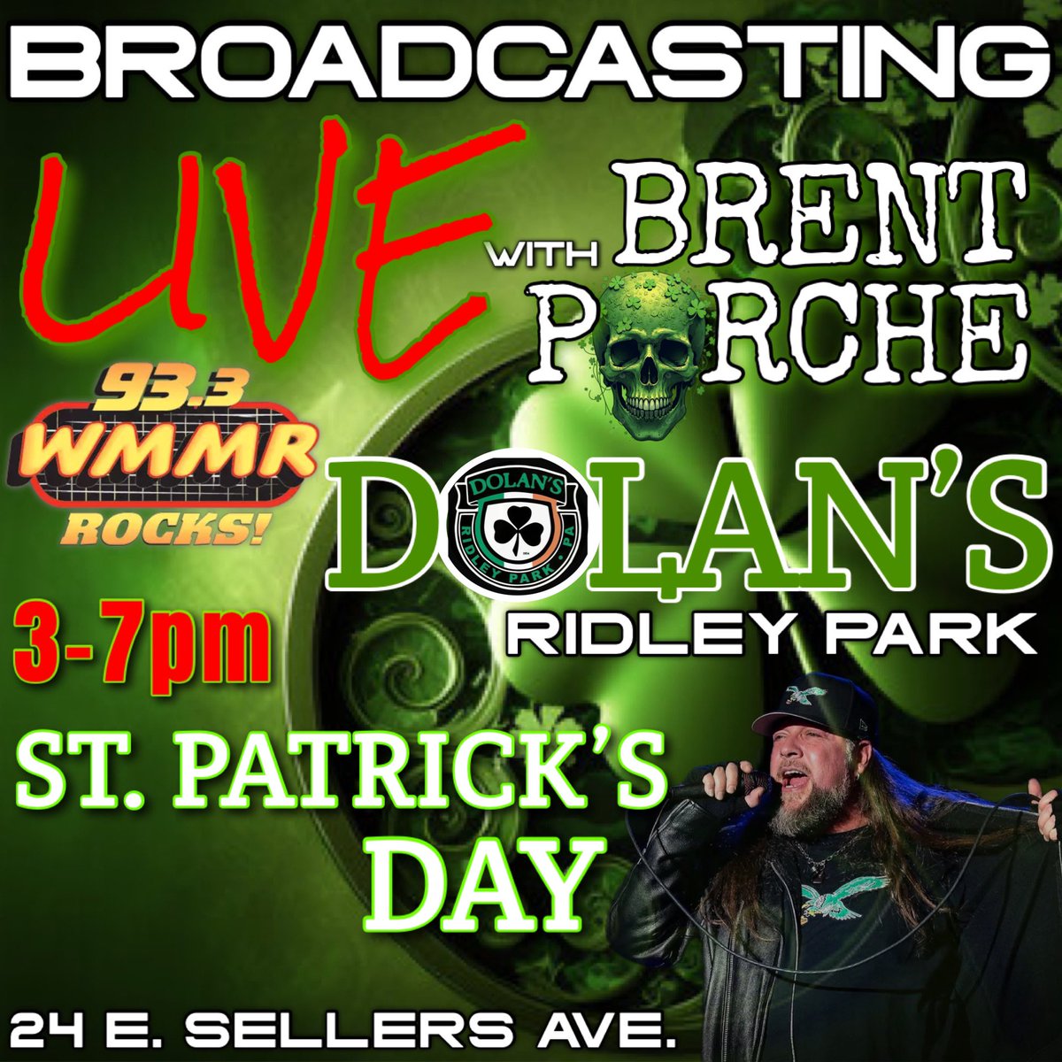 ☘️☘️Join me &amp; the MMaRmy at <a href="/DolansBar/">Dolan's Bar - The Most Delco Bar</a> in #RidleyPark on #StPatricksDay 3/17 from 3-7pm!

We’ll be giving away pairs of tix to the 2025 MMR*B*Q every 15 mins for four hours straight!! ☘️☘️

#WMMR #DolansBar #Delco #Live #Local