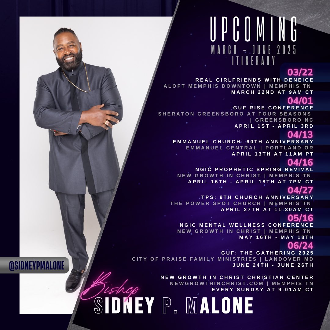 NGICMemphis's tweet photo. @drsidlifecoach is going coast to coast! Here’s a list of his upcoming speaking engagements!📍 https://t.co/AKNd5BSt5C
