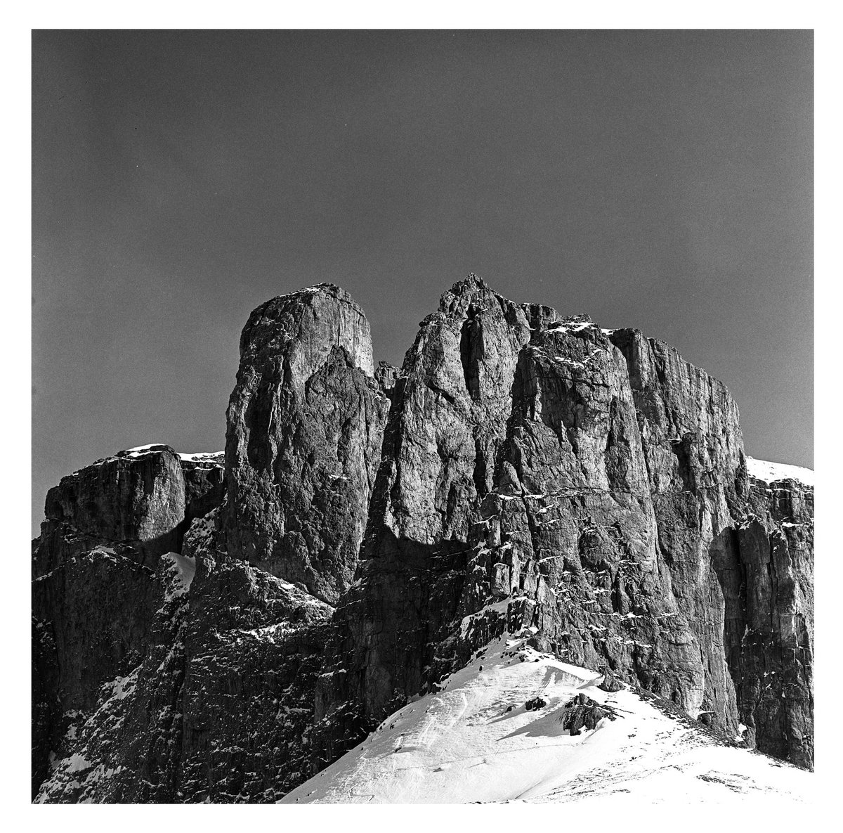 Passo Sella, The Dolomites, Italy
Kodak TMax 400.
Hasselblad 500 CM
#analogphotography #blackandwhitephotography #bnwphotography #monochrome #bnw
#kodak #tmax #tmax400 #kodaktmax400 
#photography #mediumformat #Hasselblad #Dolomiti #Italy