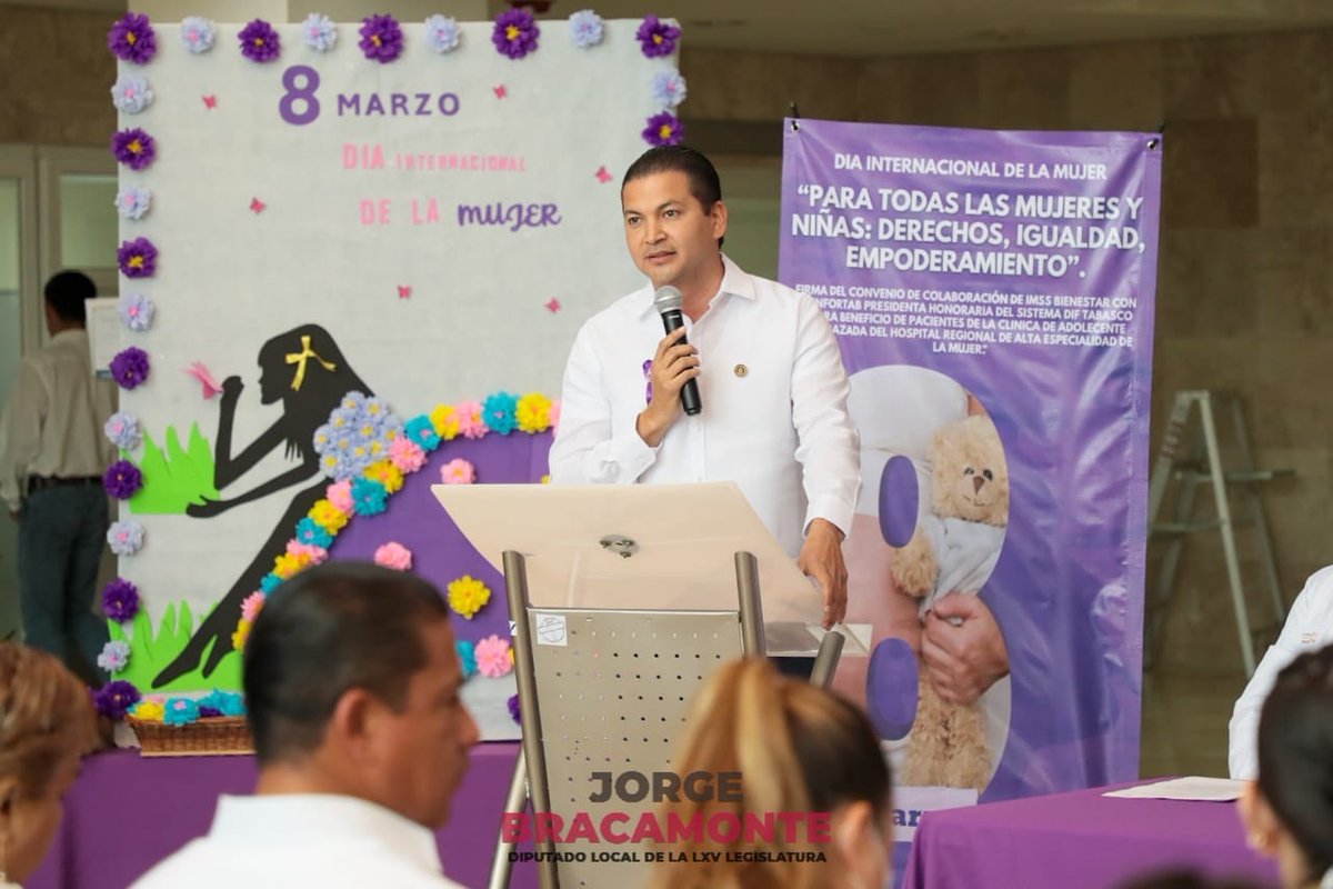JORGEBRACA's tweet photo. Agradezco la invitación del Dr. Fernando Joaquín Cruz Rubio, Director del Hospital Regional de Alta Especialidad de la Mujer y del Dr. Manuel Perez Lanz coordinador de Imss bienestar en Tabasco, para asistir al evento de conmemoración del Día de la Mujer y ser testigo de honor de la instalación del Comité de Salud de la Mujer.

Desde el Congreso del Estado, en la LXV Legislatura, seguiremos sumando esfuerzos para garantizar una atención médica integral y de calidad para todas las mujeres.

Reafirmo mi compromiso de trabajar por su bienestar y por un sistema de salud más accesible y humanista.