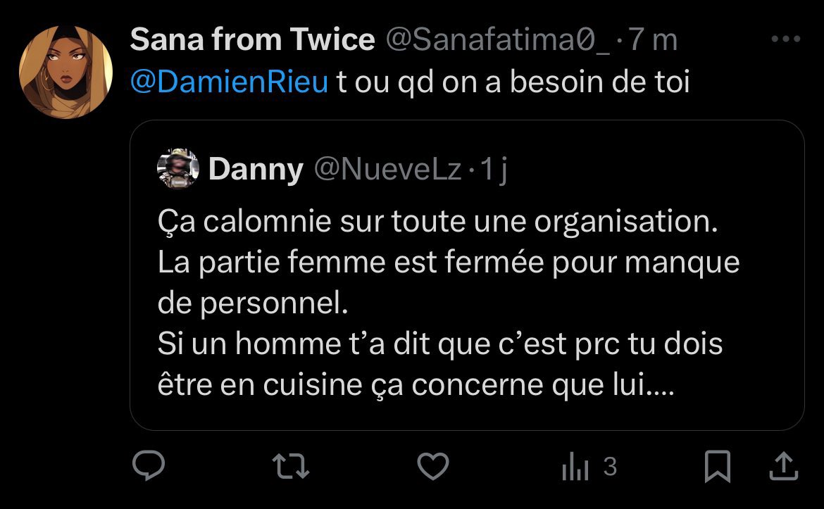 Teach93240's tweet photo. @Sanafatima0_ Bouge pas toi tu vas passer a la trappe t’inquiète https://t.co/SYeykyi2HE