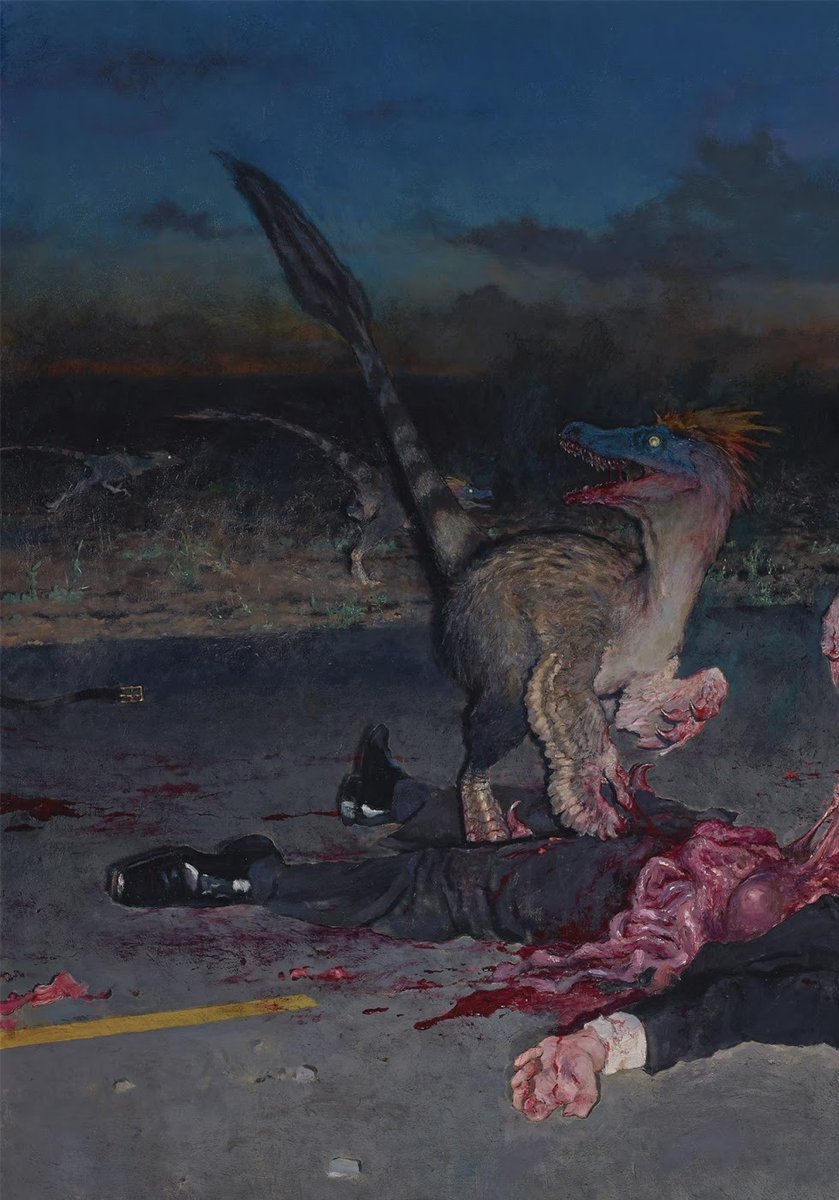 solisolsoli's tweet image. Dinosaurs Eating CEO, 2013, by John Brosio