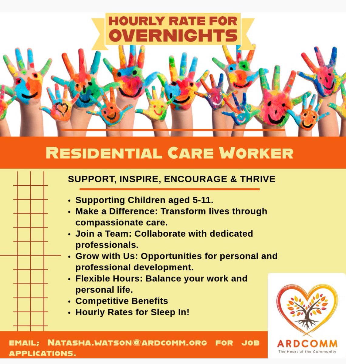 Ardcomm (@ardcomm2024) on Twitter photo Join our team as a Residential Care Worker at Ardcomm House.
Help shape young lives in children's residential care.
Employee benefits, overnight work available & more!
Interested? Contact natasha.watson@ardcomm.org
#residentialcarework #childrensresidentialcare #careergoals Join our team as a Residential Care Worker at Ardcomm House.
Help shape young lives in children's residential care.
Employee benefits, overnight work available & more!
Interested? Contact natasha.watson@ardcomm.org
#residentialcarework #childrensresidentialcare #careergoals