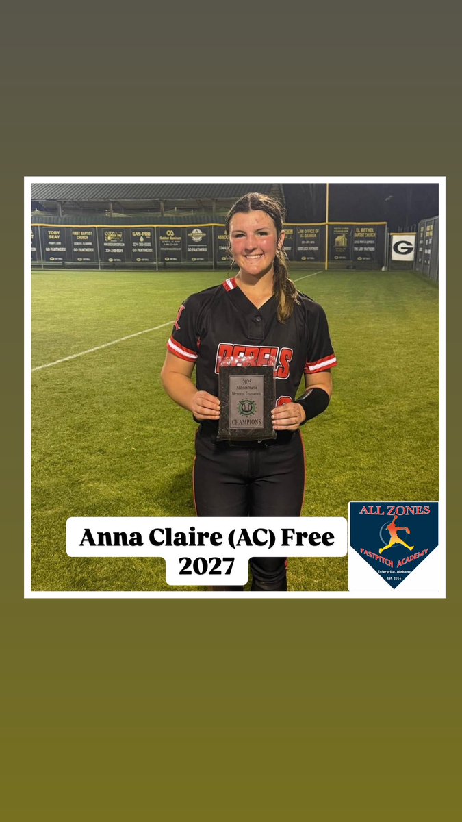 Congratulations to AC Free (2027) on a great tournament performance this weekend for GW Long. Pitched 13 innings, faced 53 Batters, O Earned Runs, 13 Strikeouts. 
In 3 games pitched, had one no hitter and then a shutout in the championship winning game. Keep spinning it AC