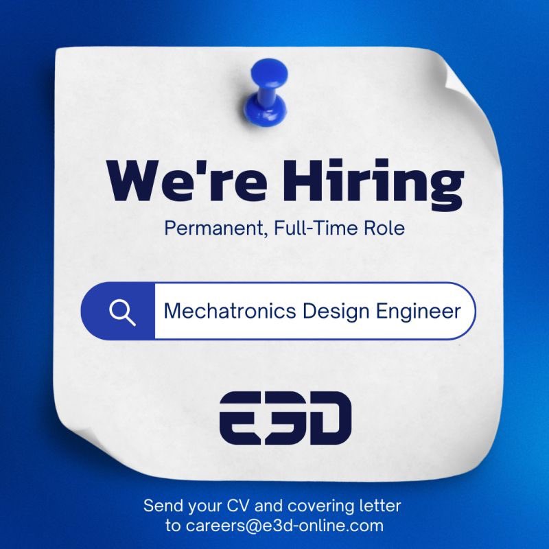 🚀 We're Hiring: Mechatronics Design Engineer

📍 Location: Chalgrove, Oxfordshire
 🕒 Job Type: Permanent, Full-time

🔧 What You’ll Do:
The role will cover the entire new product development cycle, from concepting, through prototyping, sourcing and ultimately supporting into