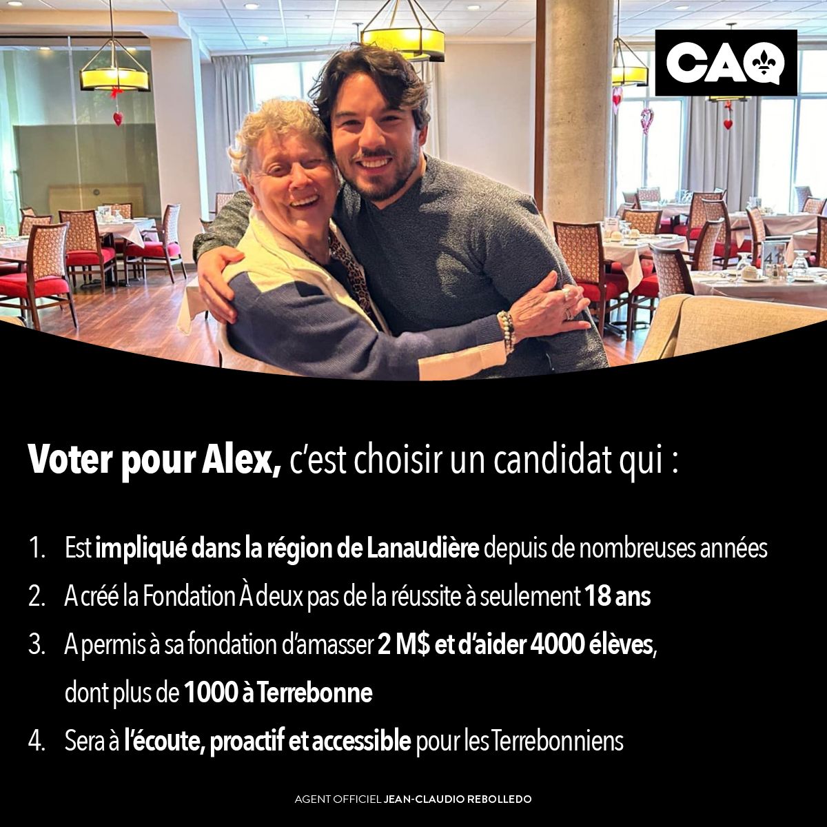 Coalition Avenir Québec (@coalitionavenir) on Twitter photo Voter pour <a href="/AlexGagneCAQ/">Alex Gagné</a>, c'est choisir un député passionné et dévoué aux Terrebonniens et Terrebonniennes.
#Terrebonne Voter pour <a href="/AlexGagneCAQ/">Alex Gagné</a>, c'est choisir un député passionné et dévoué aux Terrebonniens et Terrebonniennes.
#Terrebonne