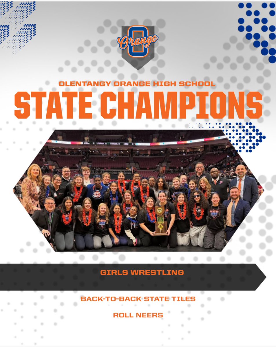 Orange HS Athletics (@orangehs_ad) on Twitter photo 🚨BACK-TO-BACK CHAMPS🚨
🏆Congratulations to our Girls Wrestling program for winning their second  consecutive State Title! 
Roll Neers🍊 🚨BACK-TO-BACK CHAMPS🚨
🏆Congratulations to our Girls Wrestling program for winning their second  consecutive State Title! 
Roll Neers🍊