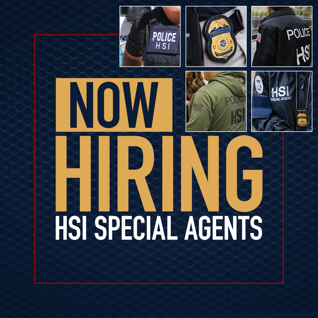 ICE is hiring HSI special agents to join our elite investigative team that combats criminal organizations illegally exploiting America’s travel, trade, financial and immigration systems. 

💻Apply today: go.dhs.gov/wTX
