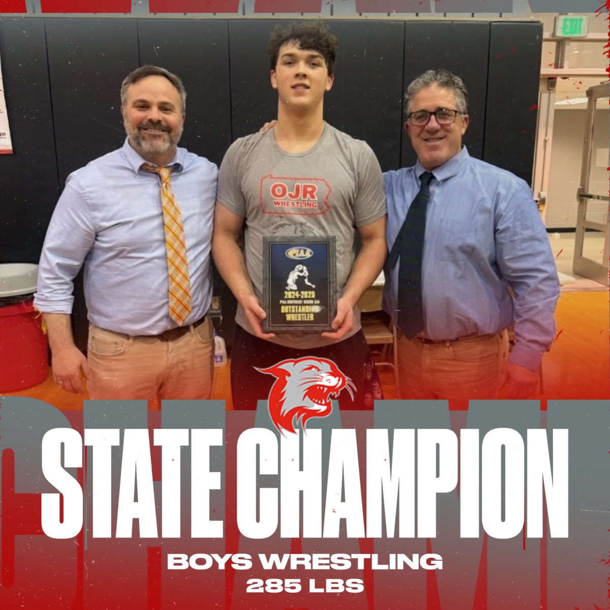 Dean Bechtold. State Champion. 285 lbs.

Congratulations Champ!

<a href="/OJRSD/">Owen J. Roberts School District</a> <a href="/OJRHS/">Owen J. Roberts High School</a> <a href="/supt_ojrsd/">Dr. Will Stout</a> <a href="/OJRwrestling/">OJR Wrestling</a>