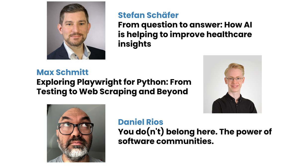 PyBerlinPython's tweet image. Our speakers for March event: @mx_schmitt @misterrios  and Stefan Schäfer. See you on March 12th!