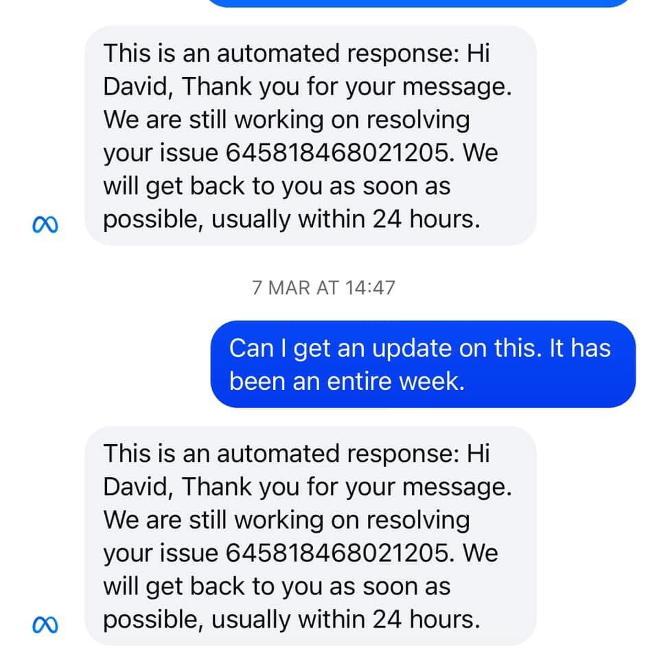 DaveEDanna's tweet image. Update: I don’t like to complain @facebook @Meta @boztank @finkd @MetaNewsroom @MetaQuestHelp but y’all are holding $2,000+ in my Facebook account &amp;amp; not releasing it. Everything I’ve earned on Facebook🙁 

As a small creator this is disheartening. I’ve had tickets open for a…