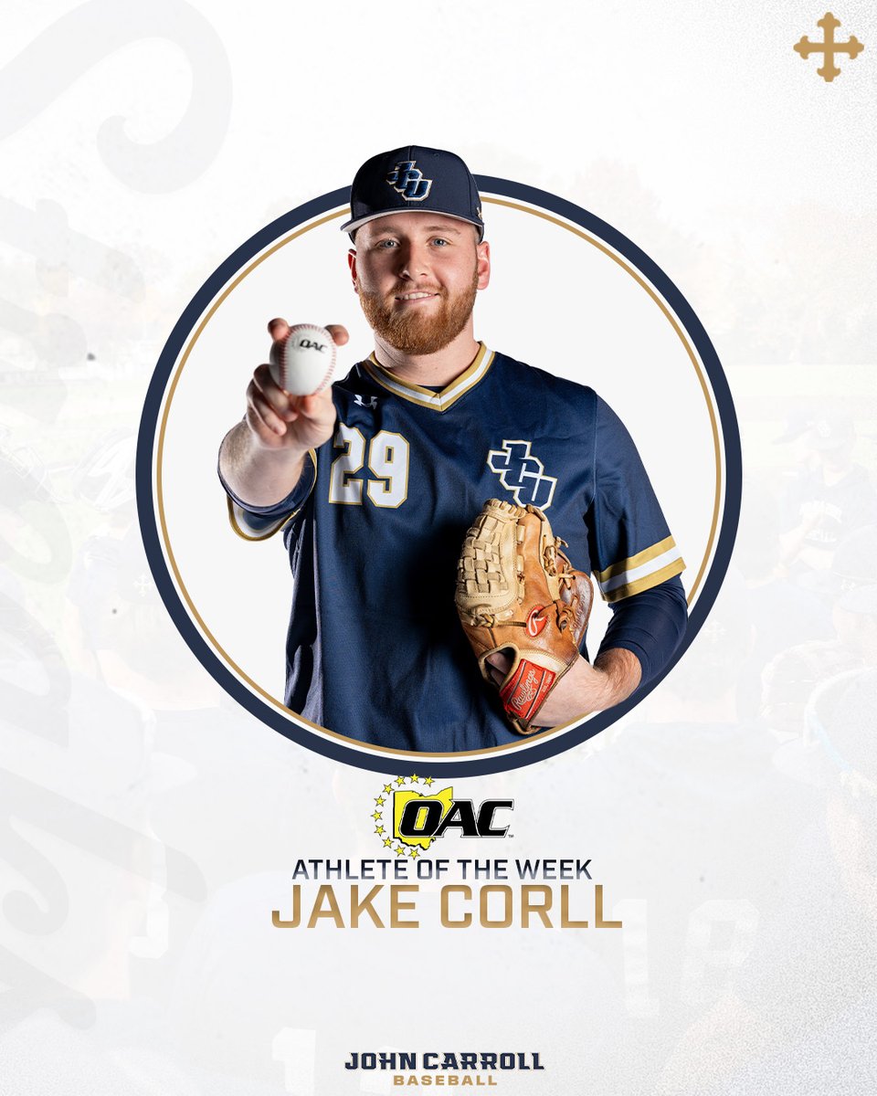 John Carroll Sports (@jcusports) on Twitter photo BB: Jake Corll is the OAC's Pitcher of the Week!
The <a href="/jcu_baseball/">John Carroll Baseball</a> star helped the Blue Streaks get out to a 7-3 start to the season with two strong starts in Florida ⚾️
📰 jcusports.com/news/2025/3/10… BB: Jake Corll is the OAC's Pitcher of the Week!
The <a href="/jcu_baseball/">John Carroll Baseball</a> star helped the Blue Streaks get out to a 7-3 start to the season with two strong starts in Florida ⚾️
📰 jcusports.com/news/2025/3/10…
