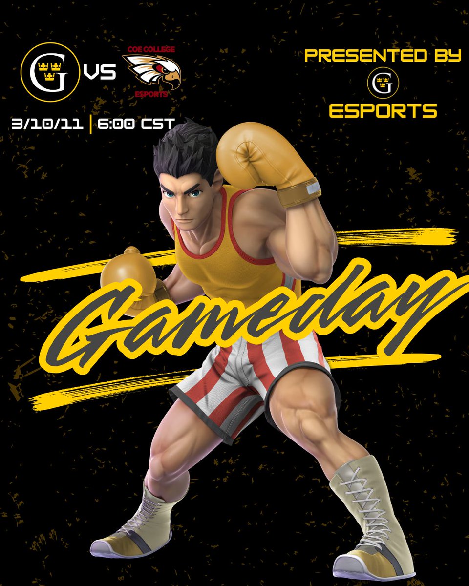 Gustavus Esports (@gustieesports) on Twitter photo Playoffs on the hill
Gustavus Smash starts its run to <a href="/MVECesports/">The Midwest Valley Esports Conference</a> LAN with a quarter final match against <a href="/CoeEsports/">Coe College Esports</a>.
6:00 CST
twitch.tv/gustavusesports Playoffs on the hill
Gustavus Smash starts its run to <a href="/MVECesports/">The Midwest Valley Esports Conference</a> LAN with a quarter final match against <a href="/CoeEsports/">Coe College Esports</a>.
6:00 CST
twitch.tv/gustavusesports