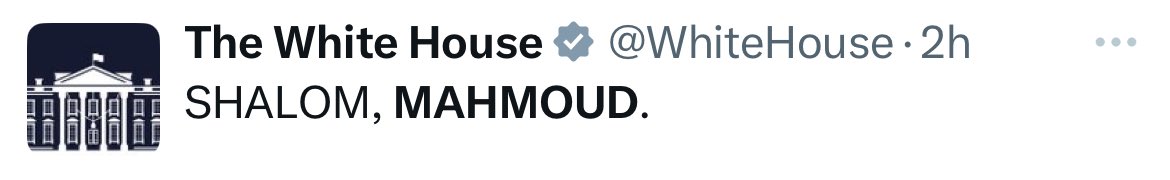MNamir's tweet photo. I’m getting mixed up here, is this the White house or Tel Aviv?! I thought Americans spoke English not Hebrew!
#USA #Canada https://t.co/GunoFBYAAG