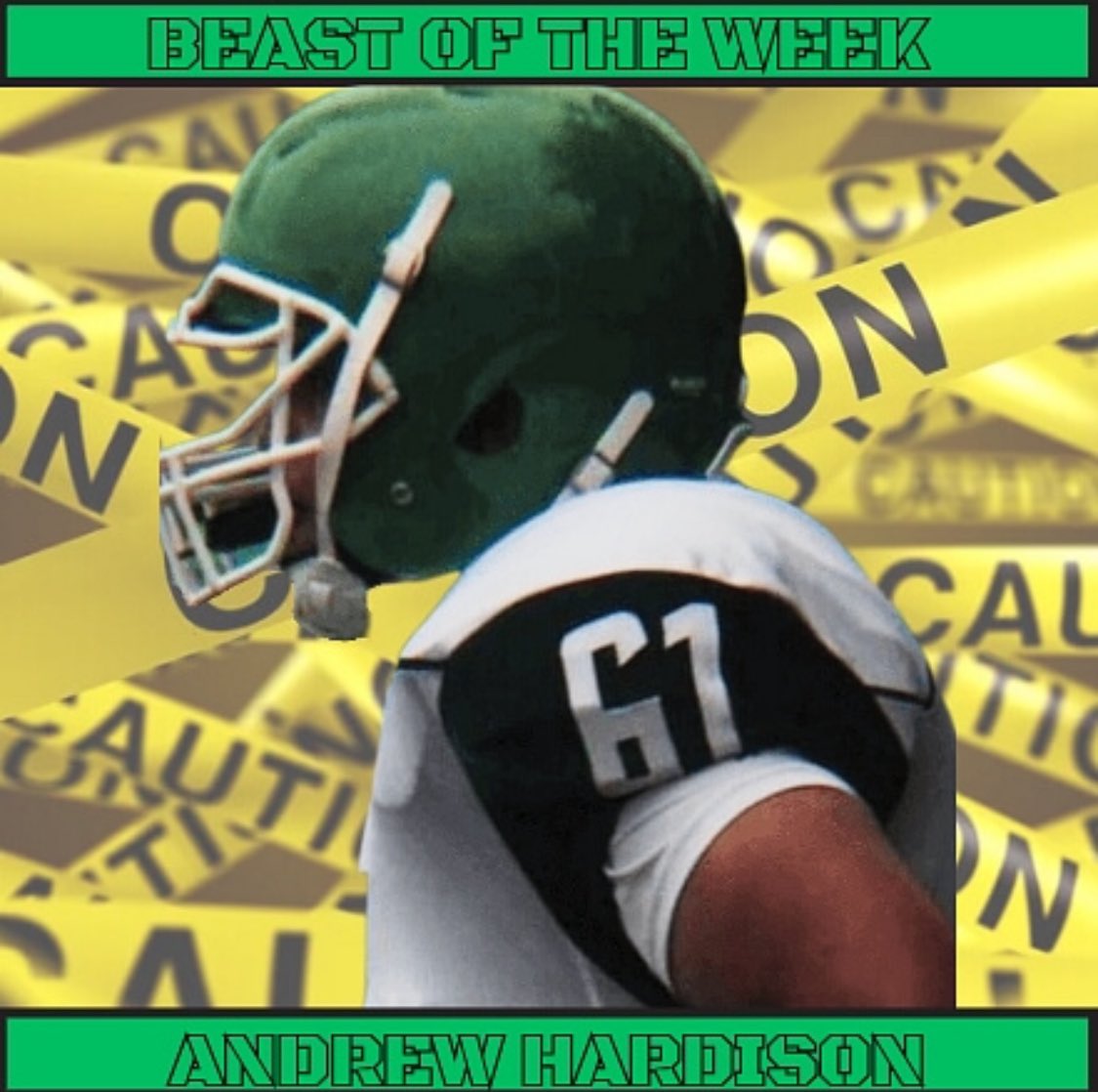 BEAST OF THE WEEK!!!
Andrew Hardison keep it up!
  🏈📈📈📈🏈