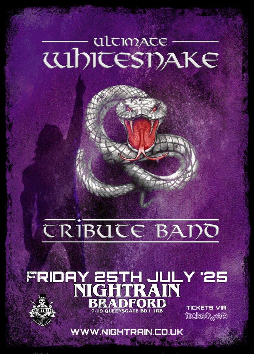 Nightrain Music Venue - Bradford (@nightrainvenue) on Twitter photo 🚨NEW SHOW🚨
🔥🐍 ULTIMATE WHITESNAKE🐍🔥
‼️Here’s A Show For Ya‼️
Hit after Hit from this Top Class Tribute 🎶🎤🎸
On-Sale NOW 👇🏻
nightrain.co.uk
ticketweb.uk/event/ultimate…
<a href="/visitBradford/">Visit Bradford</a>
<a href="/bradfordmusic/">Bradford Music Network</a>
<a href="/Bradford_TandA/">Telegraph & Argus</a>
<a href="/YorkshireMC/">Yorkshire Music Collective</a>
<a href="/BradfordMusicSc/">Bradford Music Scene</a>
<a href="/ITHERETWEETER1/">theretweeter</a> 🚨NEW SHOW🚨
🔥🐍 ULTIMATE WHITESNAKE🐍🔥
‼️Here’s A Show For Ya‼️
Hit after Hit from this Top Class Tribute 🎶🎤🎸
On-Sale NOW 👇🏻
nightrain.co.uk
ticketweb.uk/event/ultimate…
<a href="/visitBradford/">Visit Bradford</a>
<a href="/bradfordmusic/">Bradford Music Network</a>
<a href="/Bradford_TandA/">Telegraph & Argus</a>
<a href="/YorkshireMC/">Yorkshire Music Collective</a>
<a href="/BradfordMusicSc/">Bradford Music Scene</a>
<a href="/ITHERETWEETER1/">theretweeter</a>