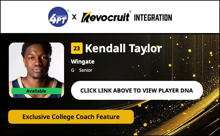 CBB Transfer Portal Spotlight

Kendall Taylor
6'5" 205
Guard
Wingate 

2024-25 Stats (27 Games):
📊 24.4 PPG, 8.2 RPG, 4.6 APG, 54.0 FG%

Coach Exclusive Revocruit Player DNA:
🔗 applink.revocruitathlete.com/player/33046

#TP4PT #TransferPortal