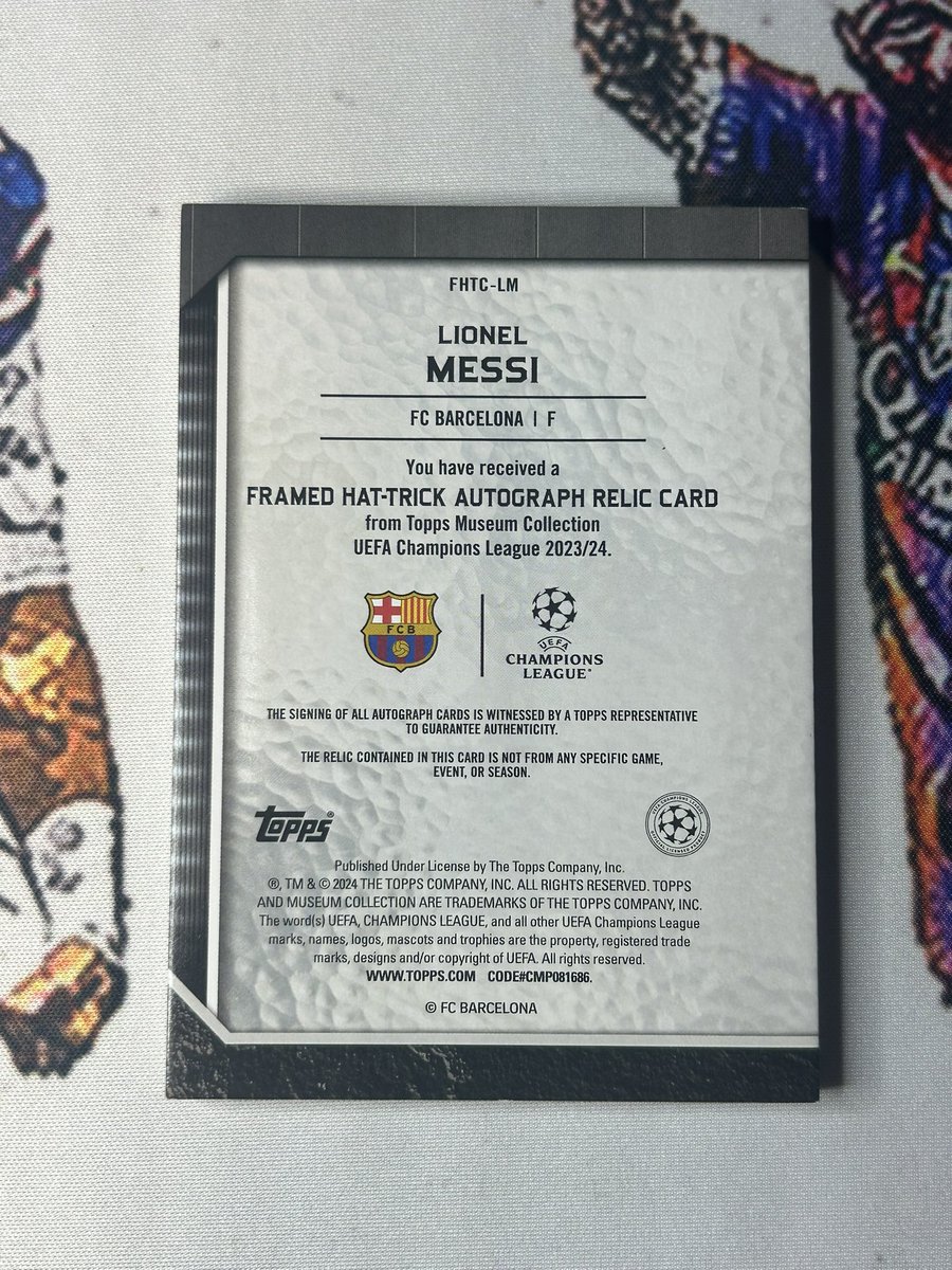 Looking to move this Messi auto. Asking $2k, will entertain offers or trades for Messi or high end Neymar. 

RTs appreciated 🫡