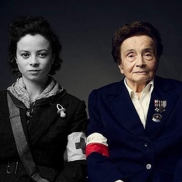 HistoryInPics's tweet photo. Members of the Polish resistance during World War 2, then to now. https://t.co/BYObYUtwgS