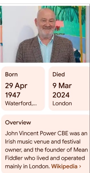 PLAY2ALLUK's tweet image. Couldn't let #Blueshour go without reminder of a UK Venue legend who passed a year ago. Vince Power mentored many artists such as @ImeldaOfficial &amp;amp; was huge influence on formation of UK Live Music Venue Industry Standard #Play2All 
See play2all.uk for info
#RIPVince