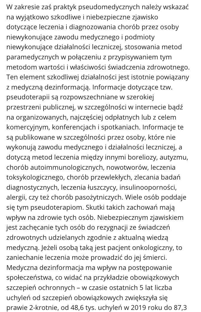AgnieszkaSzust3's tweet photo. Na stronie https://t.co/SPSow7JaZw znajduje się już bardzo wyczekiwany projekt ustawy o zmianie ustawy o prawach pacjenta i Rzeczniku Praw Pacjenta oraz ustawy o systemie powiadamiania ratunkowego.
Dość pseudomedycyny.
#LexSzarlatan
https://t.co/HXWbEBRGoK https://t.co/ACsEWX2O3p