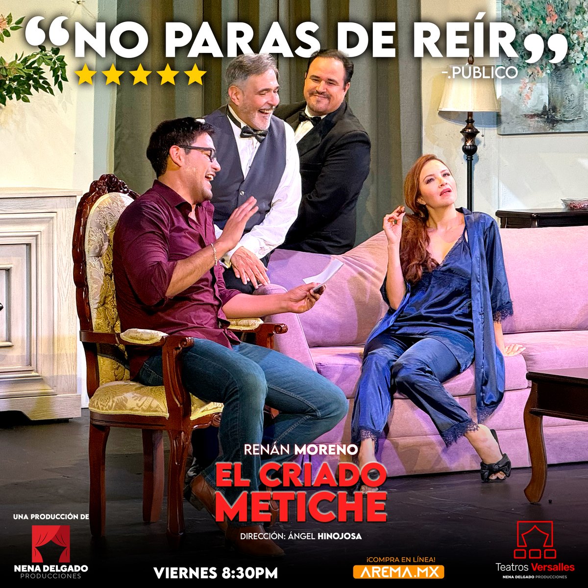 Renán Moreno en la divertidísima comedia: "EL CRIADO METICHE"

🗓 Funciones todos los viernes 8:30pm
🎟 Boletos en taquilla y en línea: arema.mx/@teatrosversal…