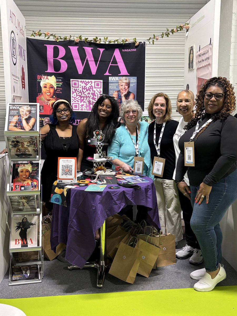 Joined these lovely ladies at the London Book Fair. This is our booth, 3D85. If you’re in town, stop by! #writing #writingcommunity. ⁦<a href="/NHT_tweets/">Now Hear This</a>⁩