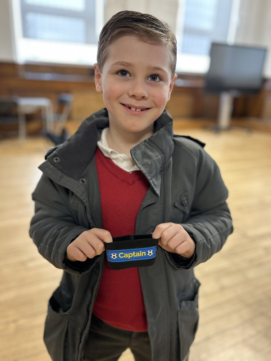 AyrGrammar's tweet photo. Luke just got the captain’s armband, and he couldn’t be more excited! Ready to lead the team to victory! ⚽🔥 #CaptainLuke #GameOn https://t.co/7VAy9gUU1w